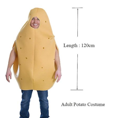 Unisex vuxna kvinnor Halloween Cosplay män Potatis kostym