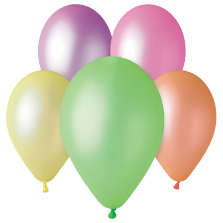 UV Latexballoner Blandede Farver 30 cm
