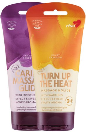 RFSU 3in1 Värmande Glid & Massage gel Paketerbjudande - Blushme.se