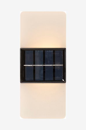 Star Trading - Solcellsbelysning, vägg Wally Frost 14 cm - Vit - Fasadbelysning - Från Homeroom