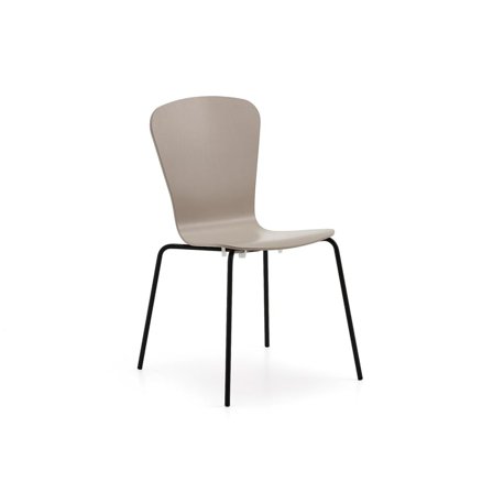 Chair MILLA, black stand, clay grey seat