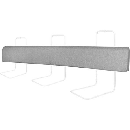 YUENFONG 200 cm sängstång, Antifallskydd för barn - 5 hål Höjdjusterbar, Grå