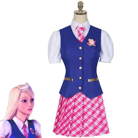 Barbie Dam Cosplay Prinsessakademin Skoluniformer