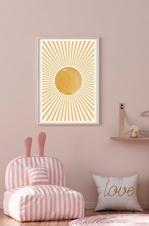 Pelcasa - Poster Boho Sun - Gul - Postere - Fra Homeroom