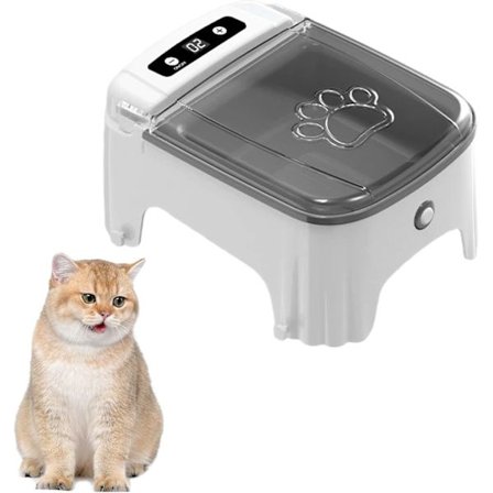 Automatisk matdispenser for katt og hund – Automatisk fôringsautomat med timer, tidsstyrt matskål for katt