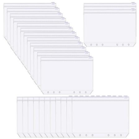 A5 PVC blixtlåspåse för 6-ringspärm 25-pack