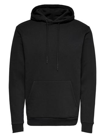 Onsceres Life Hoodie Sweat Hettegenser Genser Svart ONLY & SONS*Betinget Tilbud