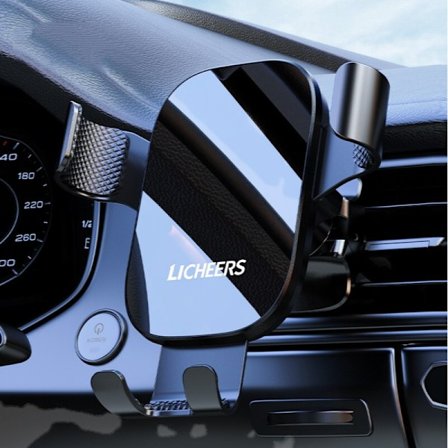 Mobilholder Bil [Oppgradert Klemme Faller Aldri Av] Biltelefonholder Feste Bil Luftventil Håndfri Mobiltelefonholder for Bil Passer for A