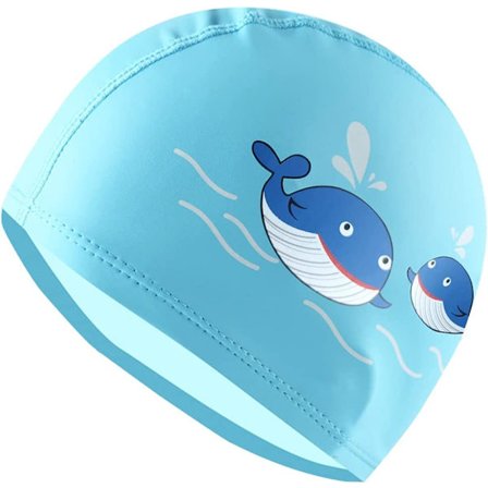 Svømmehette for barn, svømmehette, hvalmønster, polyuretan