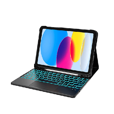 INF Svart tangentbordsfodral med pekplatta för iPad 9.7/Pro 9.7/Air 2