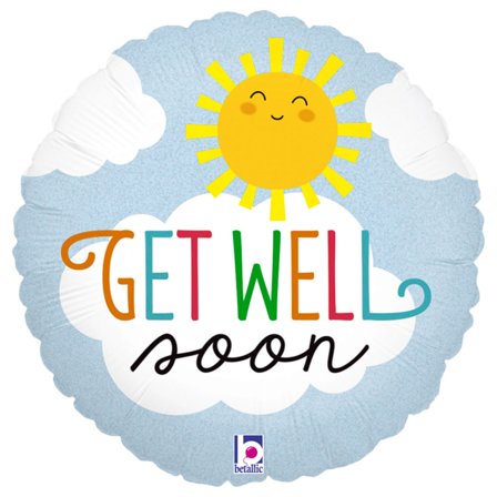Get Well Soon Holografisk Folieballon