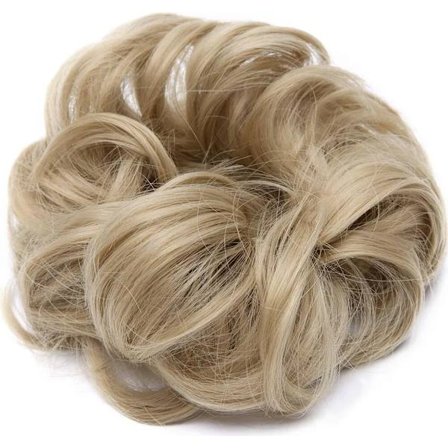 Hårforlengelser Hårstykke Strikk Hårknute Rullet Opp Frisyre Rotete Hårbånd Bølgete VOLUMINØS Hårforlengelse Askeblond[SL]