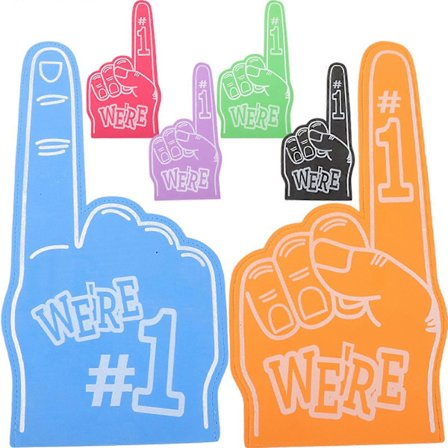 6 st Skumfingrar för Hejar Skumfingrar Sport Event Rekvisita Sport Cheerleading Tillbehör