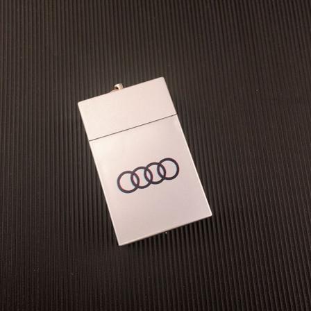 Askebeger Creative Portable Pocket Mini Pull Oppbevaringsboks Askebeger Car Logo Silver 2 6.4*4*1.8cm
