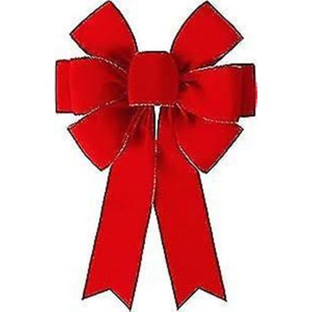 LED Røde Sløyfer Juledekorasjoner Stor Kablet Fløyelsløyfe med LED-lys for Kranser Utendørs, Gr[mo]