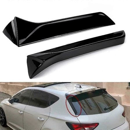 1 Pari Kiiltävän Mustaa Takasivulasin Sivuspoileri Siipi Seat Leone 5F FR MK3 MK35 2013-2022 Tyylittely Auto Canards Splitter