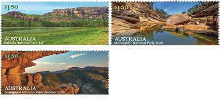 Australien - Landskaber - Postfrisk sæt 3v