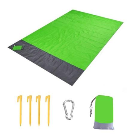 Kannettava ultrathin ulkoilmamatto - vedenpitävä ja hiekankestävä vaaleanvihreä 140*200cm