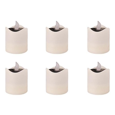 6 Pcs Solar Led Candles Waterproof Romantic Electronic Tealight Solar Candles Fake Candles Solar Emergency Night Light