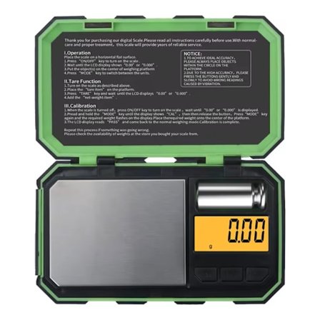 Digitalvåg 0,01g - 200g Stöttålig fickvåg digital våg inkl. batterier