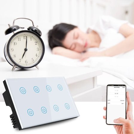 Smart Wifi Switch Panel - DS-1431WN 8 Gang Vit