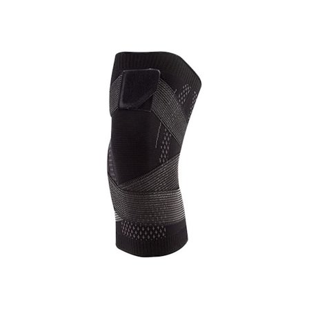 Neulotuista urheilupolvisuojat, joissa on yhteensopivat hihnat, paineistettu nailon, hengittävä tuki (L, musta)