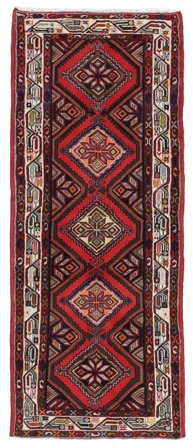 Hand Knotted Asadabad Rug 80X202 Oriental Wool Small