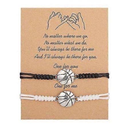 2 st Armband med Meddelandekort, Bollsportarmband Justerbart Vävt Armband