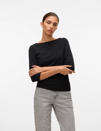 Vero Moda Vmpanda Modal 3/4 Top Jrs Noos - Black - M