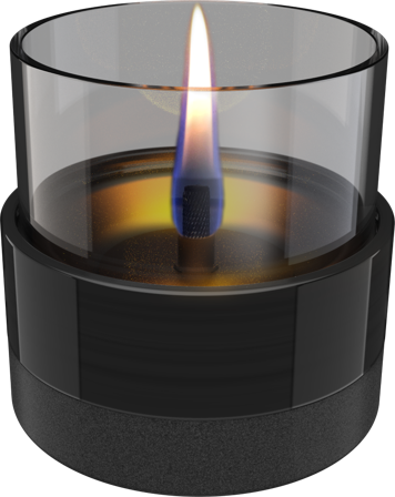 Tenderflame Rosie 10 Svart-Smoke 10x10cm