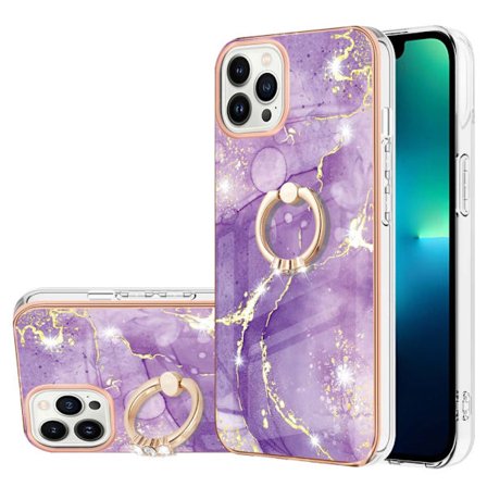 SKALO iPhone 14 Pro Max Marmor TPU Skal Med Ring - Motiv 1