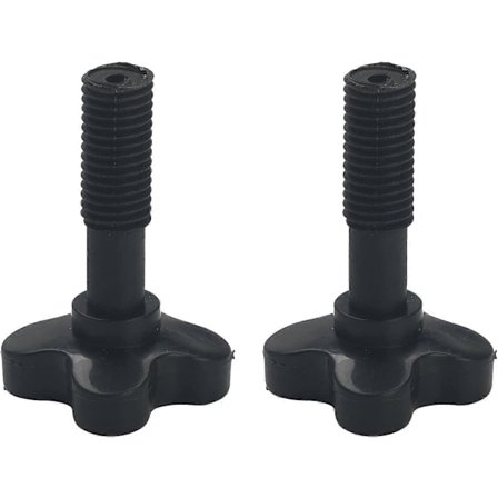 2 stk. Plast Festeskrue Svart M12 for Hagehuske Kalesjeramme
