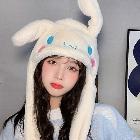 Søde Sanrio Hat Tilbehør Kawaii Hold Varmen Fortykket Hue Ører Bevæger Anime Blødt Legetøj Til Piger Gave