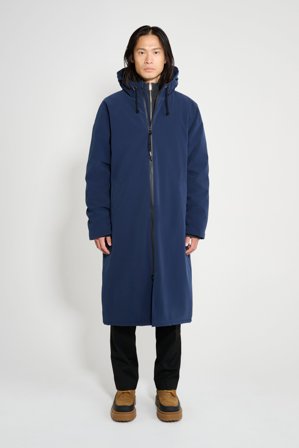 Stockholm Long Matte Winter Coat Navy