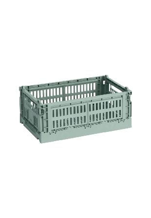 HAY Colour Crate Small Sage green Förvaring Grön