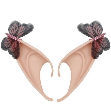 Elföron Cuffs, Icke-Piercade Fjärilsörhängen, Wraps för Halloween Cosplay Tillbehör