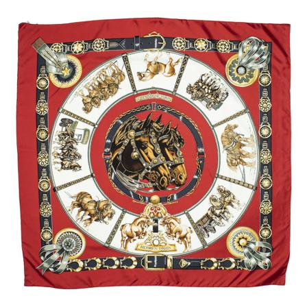 Hermès Vintage, Pre-owned Scarf Rood, Dames, Maat:ONE Size
