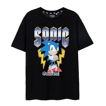 Sonic The Hedgehog Mens Game On! Kortärmad T-shirt XXL Svart