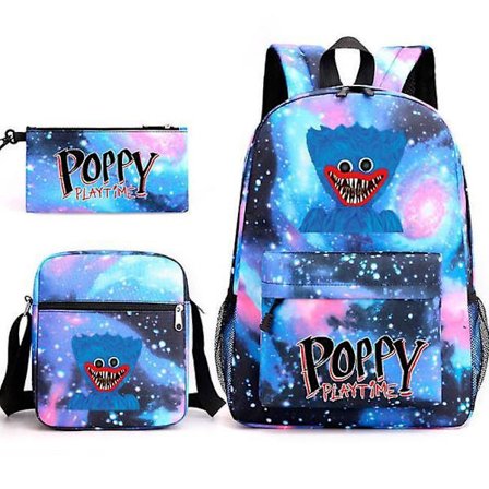 Poppy Playtime Pølse Mærkelig Dukke Skoletaske Penalhus 3 stk