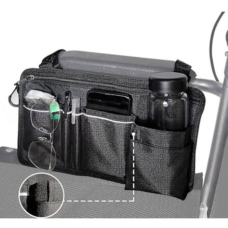 Rullestolveske med lommer - Universell vanntett armlenssideveske for elektrisk rullestol, mobilitetsscooter, Walking Frame Accessories-A