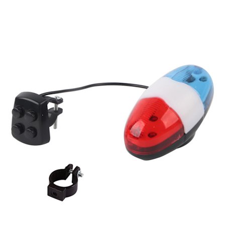 Praktisk sikkerhets 6 LED sykkel frontlys 4 knapper varsel elektrisk ringeklokke tilbehør for sykkel