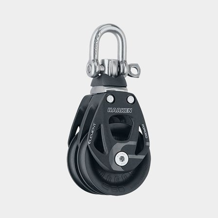Harken 60mm Aluminum Element Double Block - Swivel (6269)