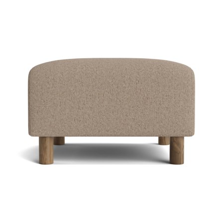 Toledo Puf - Montreal Mørk Beige - 70x68x45cm - Perfekt til Stuen - Ekstra Siddeplads & Benstøtte - Stilrent Design - Matcher Toledo sofaer