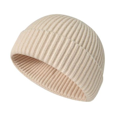 Cuff Beanie Strikkelue BEIGE BEIGE