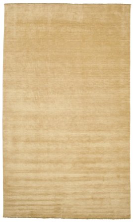 Plain (Single Colored) Large Handloom Fringes Rug - Beige 300X500 Wool, In Modern Style