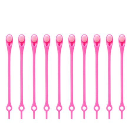 Forpackning med 12 spetsfria elastiska vattentäta lata skosnören farveglada elastisk silikonskosnören