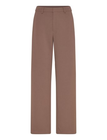 Rwfreya Mw Straight Trousers Brown Rosemunde