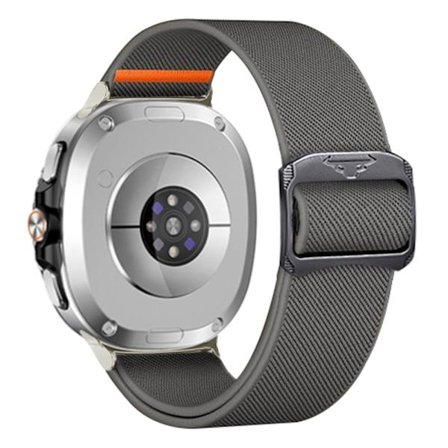 Galaxy Watch 8 46/44/40 mm Armband Justerbart Nylon Grå