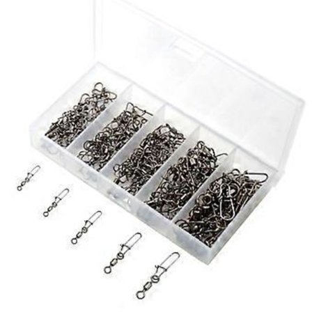 50 stk. Rullekuglelejer med høj styrke Snap Fisketønder Hvirvler Agn-stik Klips til saltvand ferskvand