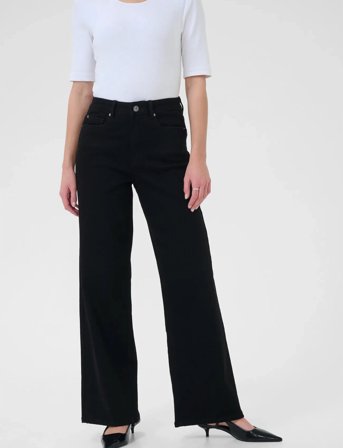 Kaffe Kameadow Hw Reg Fit Jeans - Black - 30 x 32